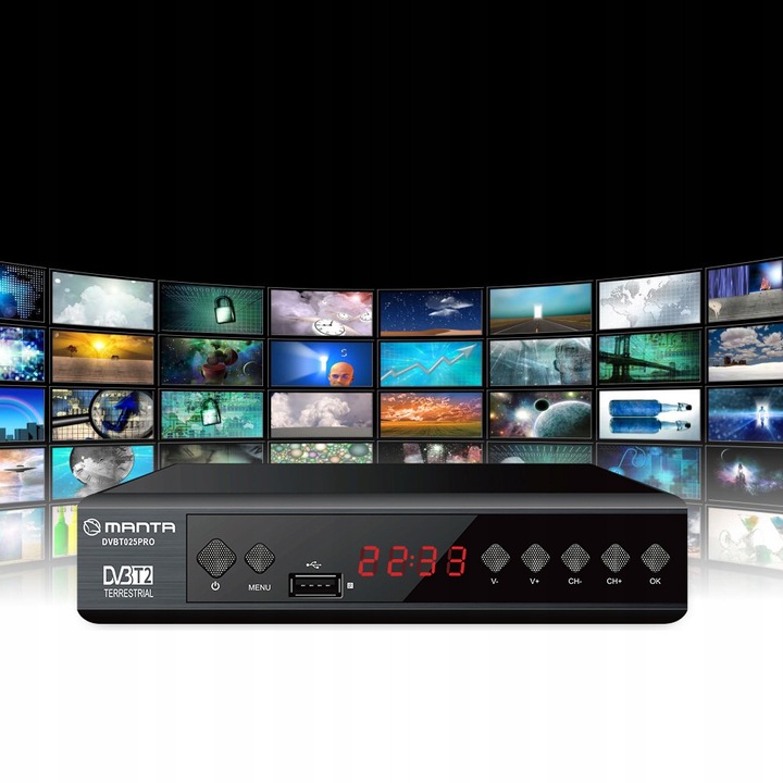 TUNER DEKODER DVBT2 DVBT 2 TV NAZIEMNEJ HEVC H.265 HDMI PVR EPG FULL