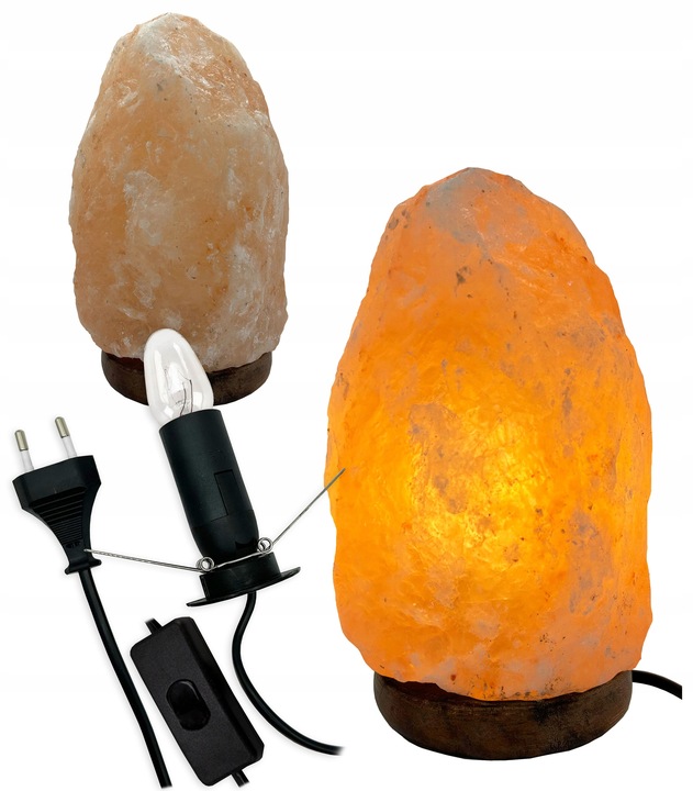 LAMPA SOLNA sól Himalajska 3-5 KG JONIZATOR Lampka Naturalna bryła z