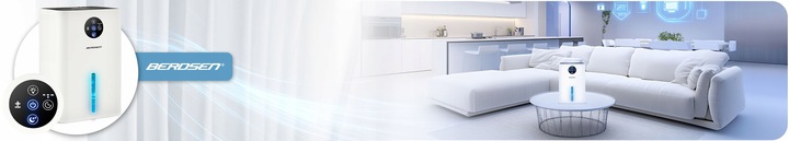 OSUSZACZ POWIETRZA POCHŁANIACZ WILGOCI CICHY 34dB LED Berdsen 1,8L