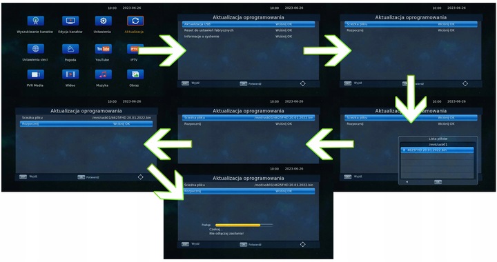 TUNER DEKODER DVB-T2 TV NAZIEMNEJ H.265 HEVC FULL HD USB HDMI PILOT