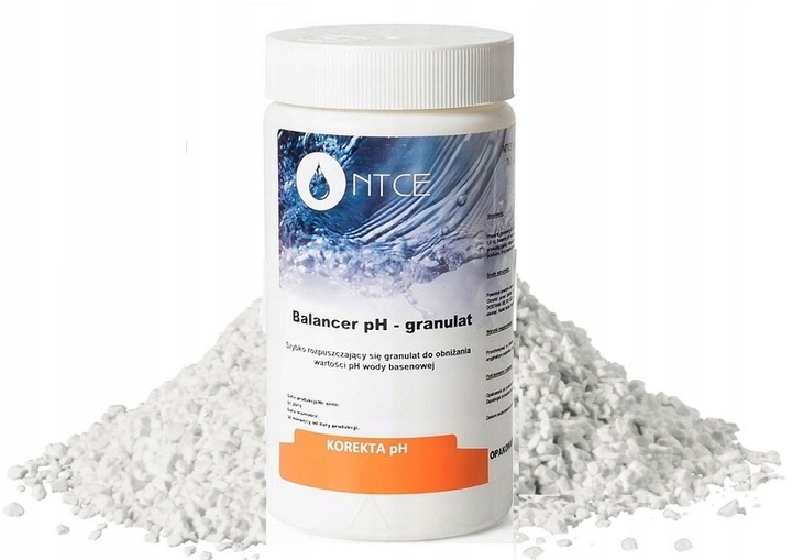 PH- MINUS GRANULAT OBNIŻANIE PH W BASENIE JACUZZI CHLOR DO BASENU 1,5kg