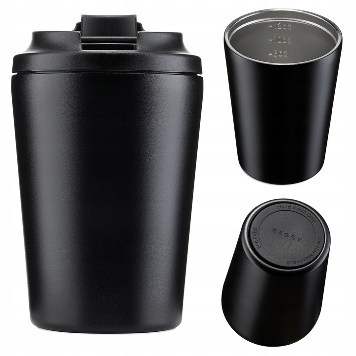 Kubek Termiczny ze stali nierdzewnej BPA FREE Simply Cup 340 ml - Black