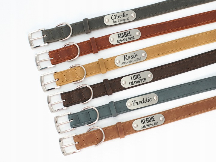 Obroża dla psa z identyfikatorem Cognac rozmiar M