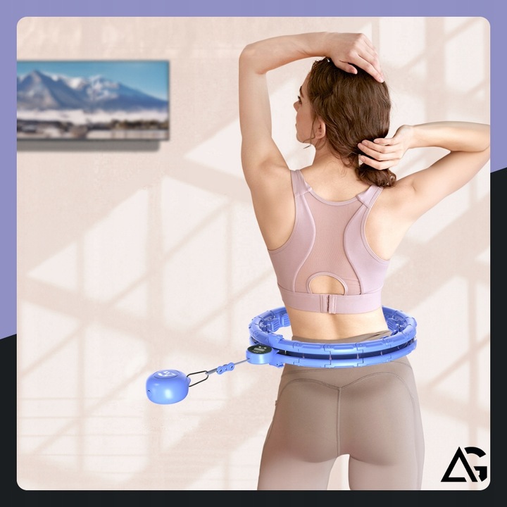 HULA HOP Z OBCIĄŻNIKIEM ODCHUDZAJĄCE Z LICZNIKIEM SMART HULAHOP