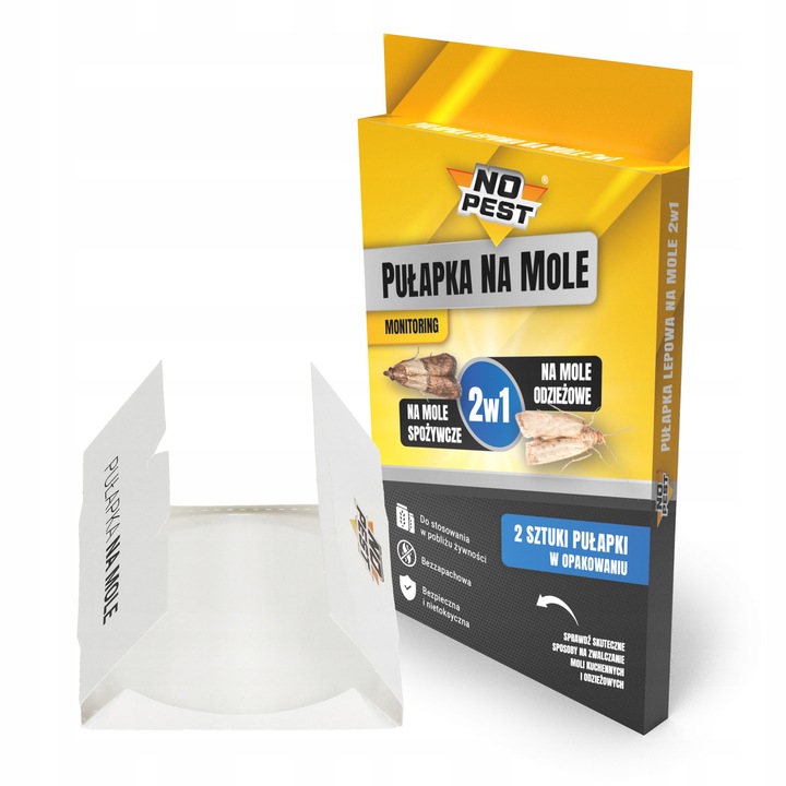 PUŁAPKA LEP NA MOLE SPOŻYWCZE KUCHENNE ODZIEŻOWE UBRANIOWE 2W1 5