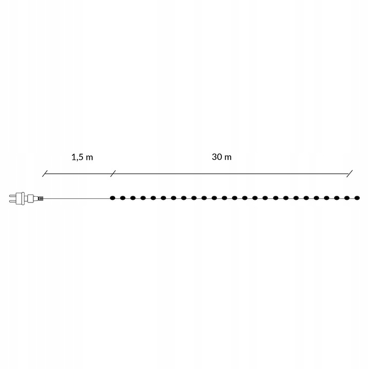 LAMPKI CHOINKOWE WĄŻ 720LED 30m MULTI ZEWNĘTRZNY PROGRAMATOR MULTIKOLOR