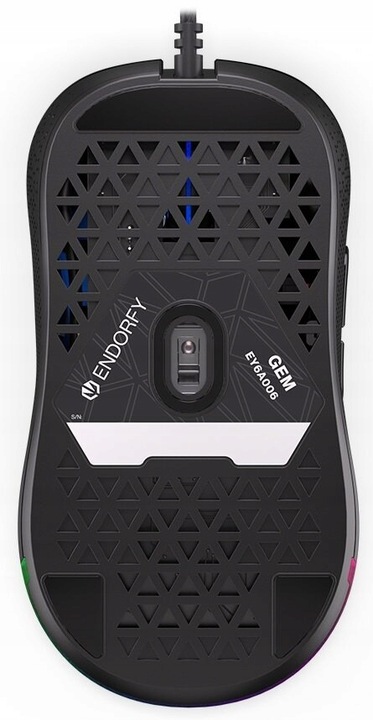 Mysz przewodowa dla gracza Endorfy GEM Black EY6A006 8000DPI ARGB USB 1,8 m