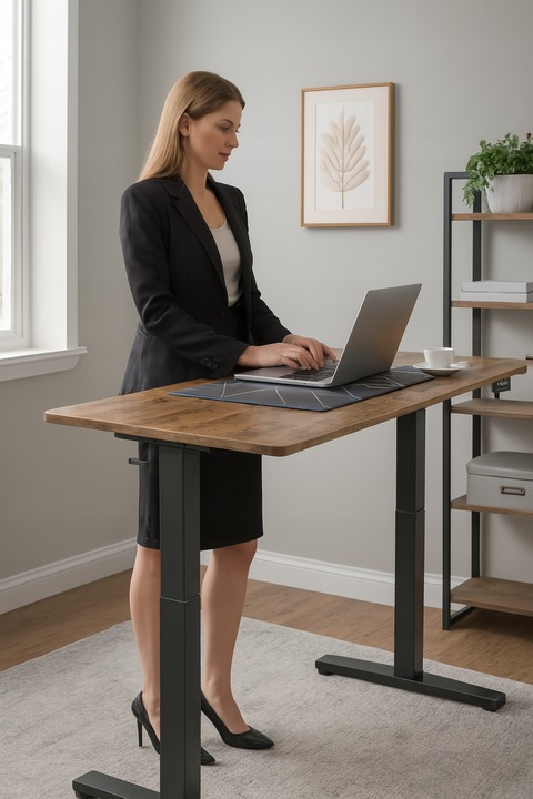 BIURKO ELEKTRYCZNE GAMINGOWE REGULOWANE 120 CM REGULACJA WYSOKOŚCI