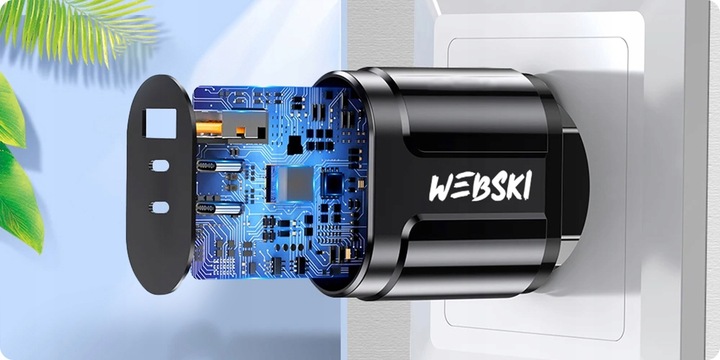 SIECIOWA ŁADOWARKA 3 PORTY USB 58W 2xUSB-C PD 20W +USB QuickCharge 3.0 18W