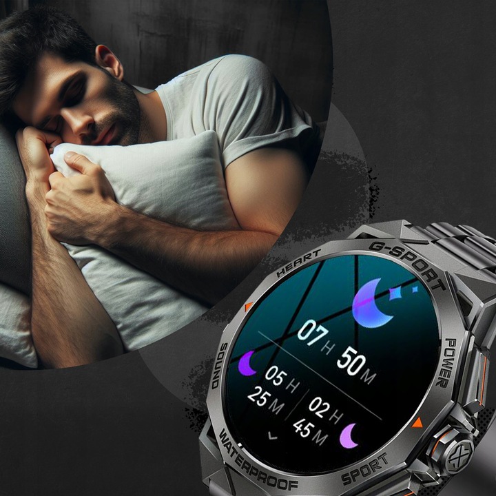 SMARTWATCH ZEGAREK MĘSKI MENU PL SPORT PULS ROZMOWY SMART WATCH