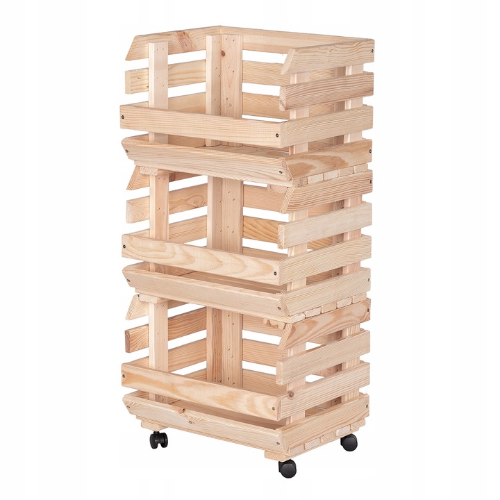 Skrzynki skrzynka pojemnik na warzywa owoce 4 kółka regał PRODUCENT