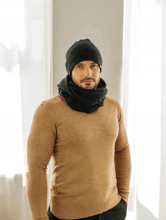 Betlewski Ciepły komin męski zimowy komfortowy wygodny materiał modny