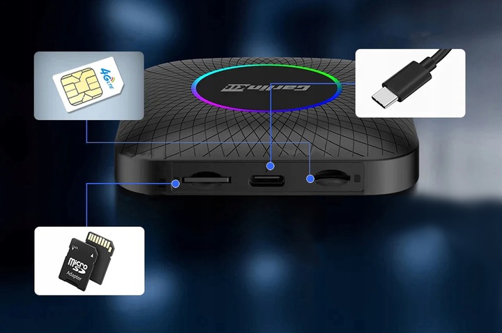 CARLINKIT TBOX AMBIENT RGB 8/128GB APPLE CARPLAY ANDROID AUTO CARLINK