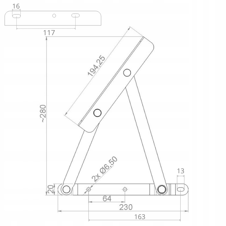 Podnośnik sprężynowy do kanapy i wersalki