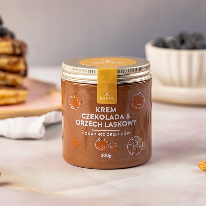 Krem czekoladowo orzechowy 200g DESEO 41% ORZECH LASKOWY MASŁO ORZECHOWE