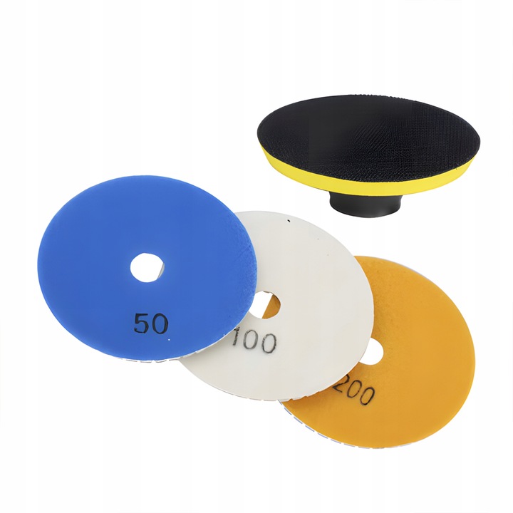 ZESTAW TARCZE DIAMENTOWE DO SZLIFOWANIA I POLEROWANIA PŁYTEK KRAWĘDZI
