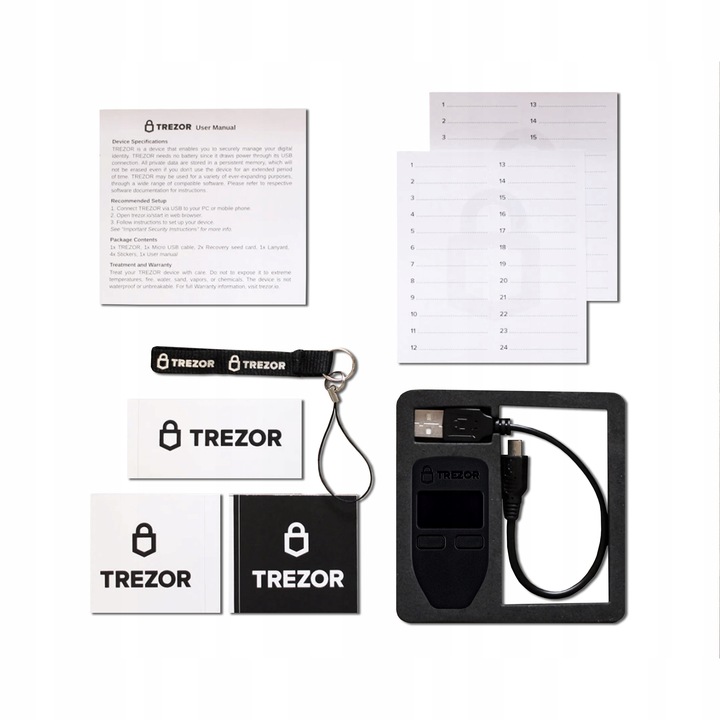 Portfel do kryptowalut Trezor One czarny