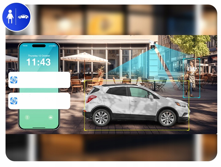 Kamera obrotowa zewnętrzna Dahua IP WiFi - dwa obiektywy (5MPx+5MPx)