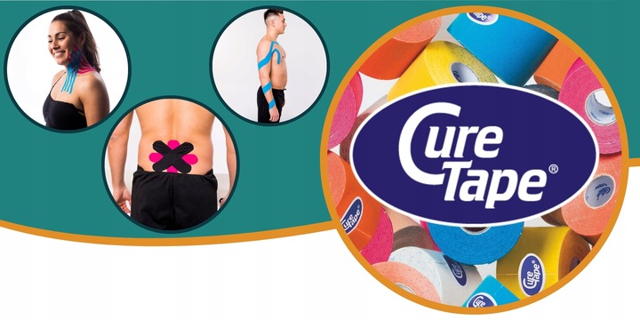 Taśma do kinesiotapingu tejpy CURETAPE CLASSIC do CIAŁA i TWARZY