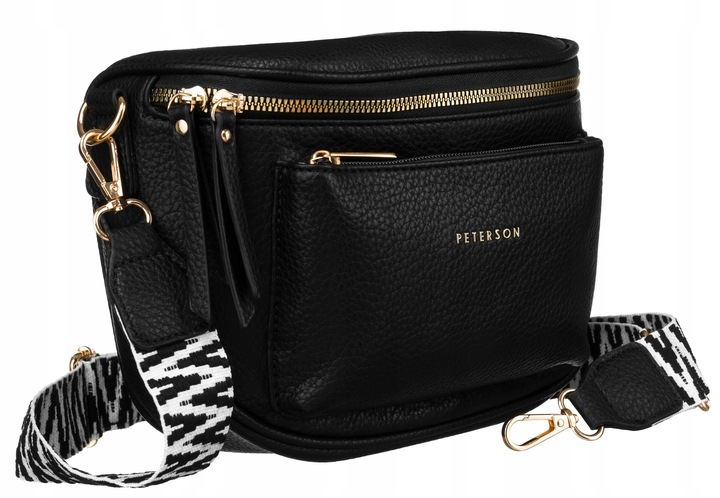 Torebka damska saszetka crossbody listonoszka miejska modna suwak PETERSON