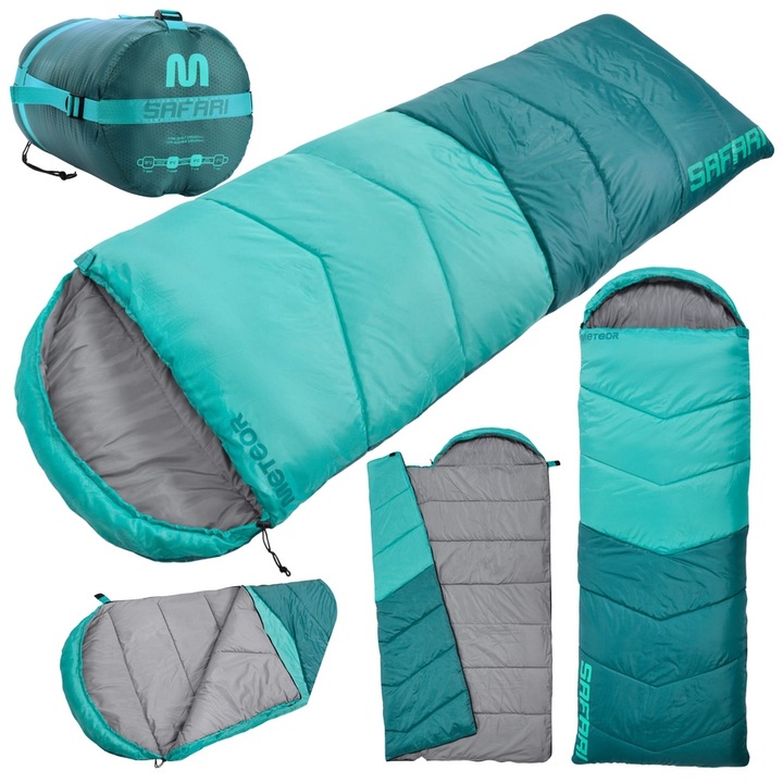 Śpiwór Turystyczny Duży Ciepły Koperta Kołdra Kempingowy Pod Namiot METEOR
