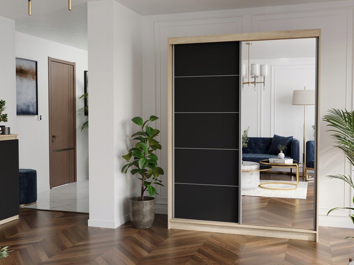 Szafa przesuwna Rivano I 150 cm z lustrem