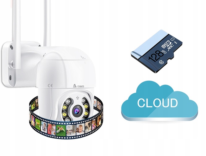 KAMERA WIFI IP SMART ZEWNĘTRZNA OBROTOWA FULL HD 4MP 2K ZOOM 4x DETEKCJA