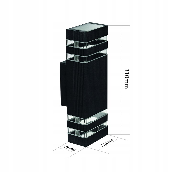 Lampa elewacyjna GU10 LED zewnętrzna kinkiet ogrodowy