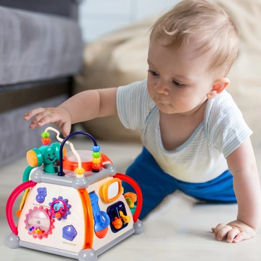 MULTIKOSTKA KOSTKA EDUKACYJNA INTERAKTYWNA DŹWIĘKI SENSORYCZNA DLA DZIECI