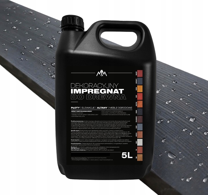 IMPREGNAT farba do drewna M&M antracyt 5l hydrofobowy