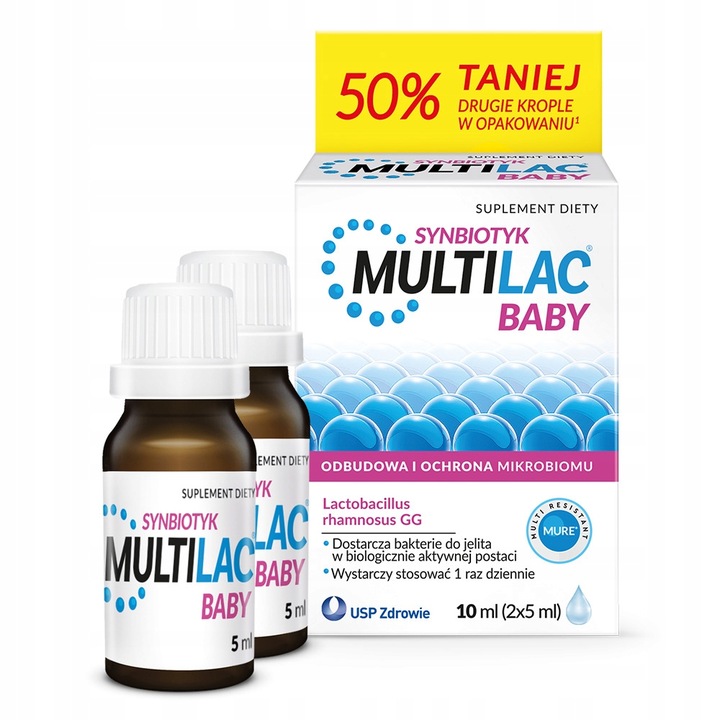 MULTILAC BABY synbiotyk dla dzieci krople 2x5ml