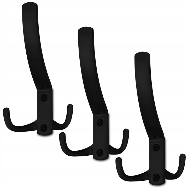 3x WIESZAK MEBLOWY HACZYK NA UBRANIA CZARNY HACZYKI MEBLOWE