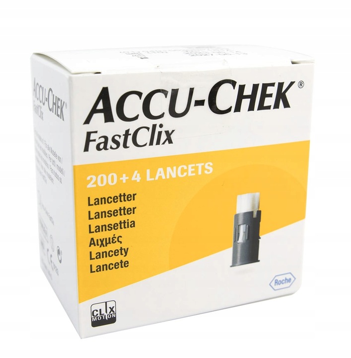 Lancety Accu-Chek FastClix 200+4 sztuki Igły do nakłuwacza