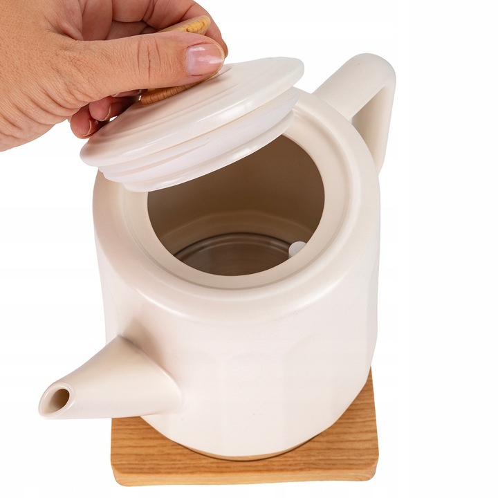 CZAJNIK ELEKTRYCZNY BEZPRZEWODOWY CERAMICZNY KAMILLE 1500 W 1,5 L