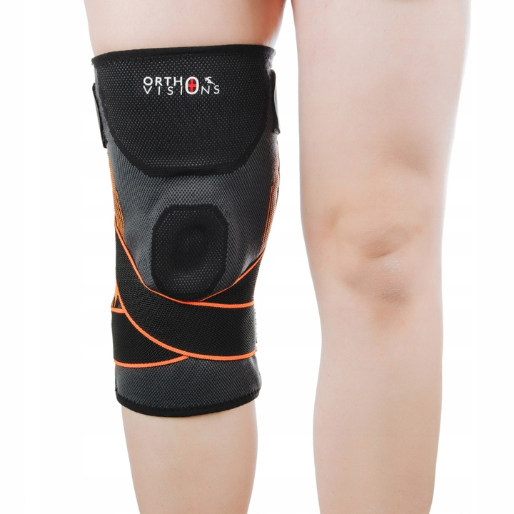 ORTEZA KOLANA STABILIZATOR WSPARCIEM RZEPKI OPASKA NA KOLANO ELASTYCZNA
