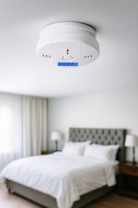 CZUJNIK CZUJKA CZADU TLENKU WĘGLA - CO- BEZPRZEWODOWY GŁOŚNY RIWALL