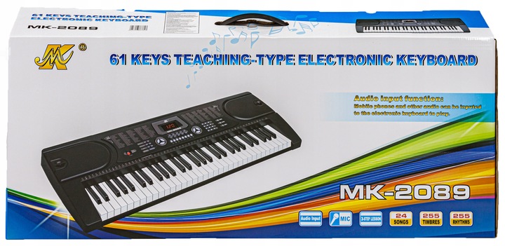 Keyboard Pianino MK-2089 61 klaw Mikrofon Statyw