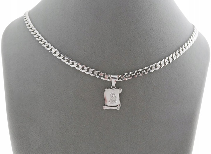 SREBRNY PEŁNY ŁAŃCUSZEK MĘSKI PANCERKA Z ZAWIESZKĄ PR. 925 + GRAWER GRATIS