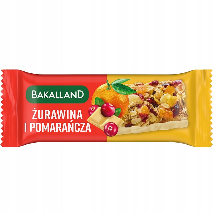 Baton zbożowy Bakalland 60x40g 5 orzechów żurawina pomarańcza MIX 2