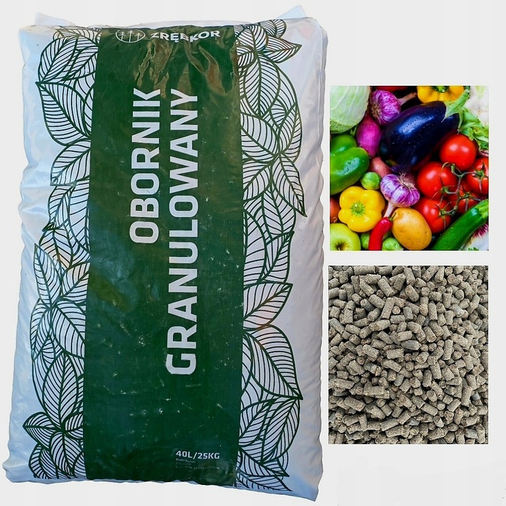 ROLLPOWER OBORNIK GRANULOWANY 40L 25kg NAWÓZ NATURALNY ORGANICZNY