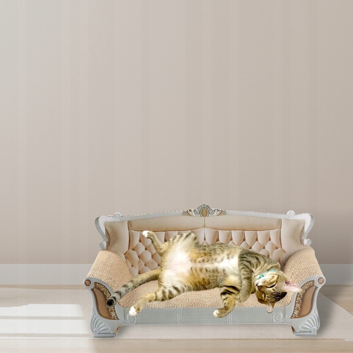 Drapak Tekturowy Dla Kota SOFA Legowisko Karton Kanapa Leżak 52cm
