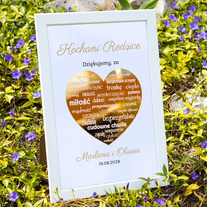 ŚLUBNE PODZIĘKOWANIA DLA RODZICÓW MAMY TATY OBRAZ RAMKA PLAKAT ŚLUB 3D