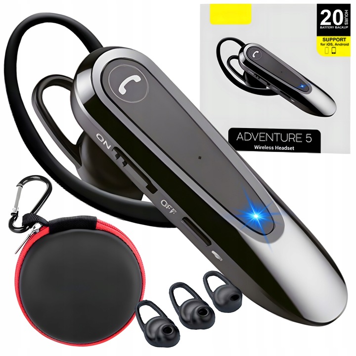 BEZPRZEWODOWA SŁUCHAWKA DO ROZMÓW DO UCHA BLUETOOTH MIKROFON DLA KIEROWCÓW