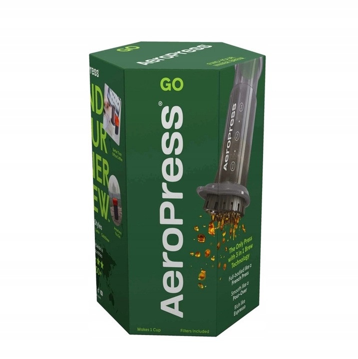 Zaparzacz do kawy AeroPress GO podróżny Oryginalny 100 filtrów