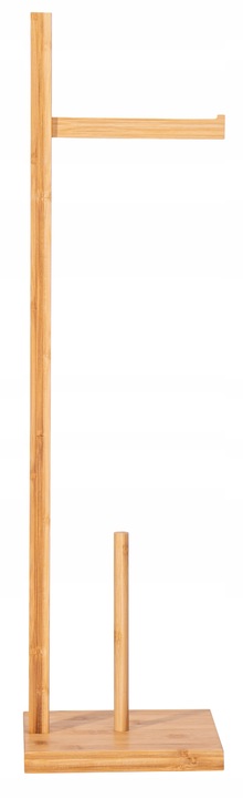 STOJAK NA PAPIER TOALETOWY ZAPAS DREWNIANY UCHWYT BAMBUSOWY DO