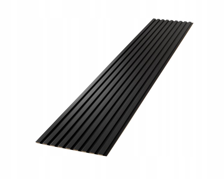 Lamele ścienne na płycie HDF - 275 cm x 40,5 cm - CZARNY 905