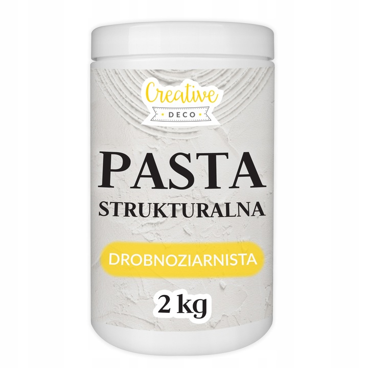 Pasta strukturalna 3D biała 2kg - drobnoziarnista masa do efektów struktur