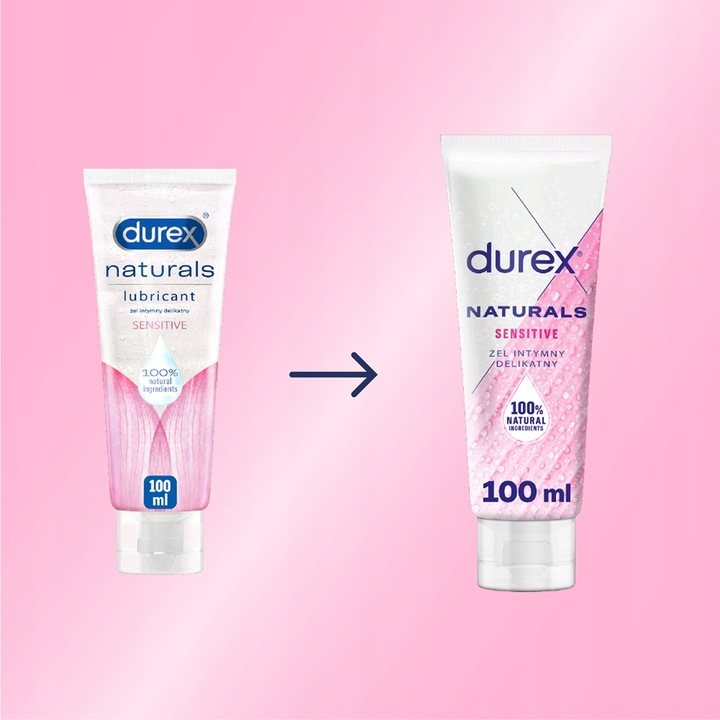 Durex Naturals Sensitive Delikatny Żel Intymny 100 ml Nawilżający z