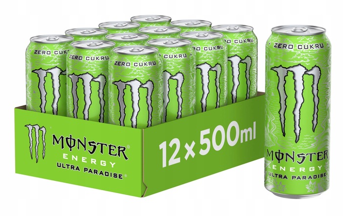 Monster Zero Ultra Paradise Napój energetyczny bez cukru kiwi 12x500ml