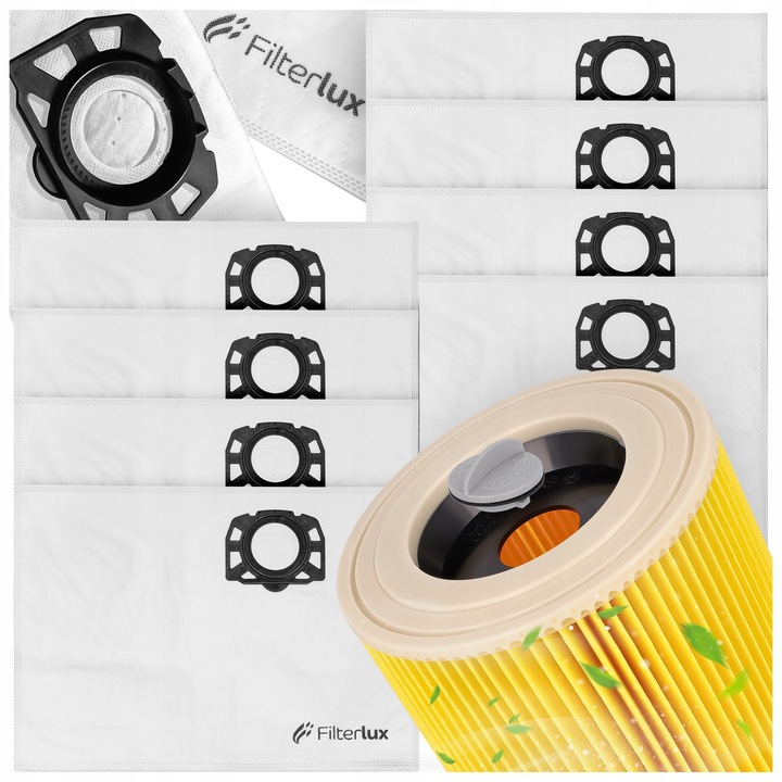 8x Worki filtr do Karcher WD3 WD2 SE4001 KFI 357 V15 V17 V19